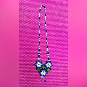 Mexican Flower Necklace – Colorful Handmade Festival Statement Jewelry